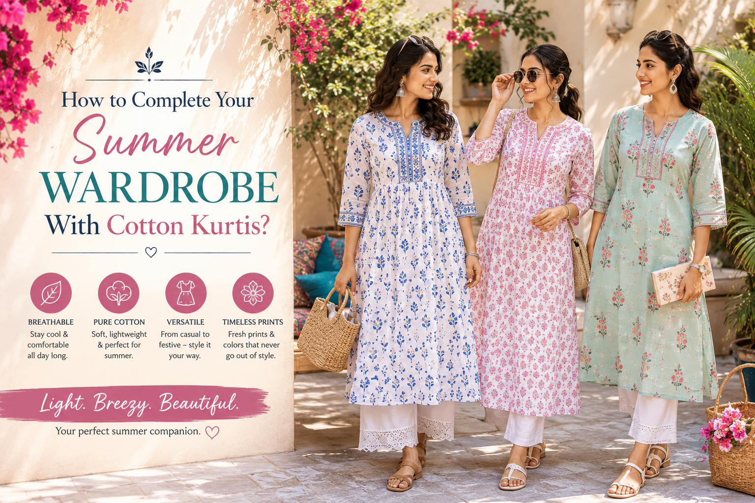 How to Complete Your Summer Wardrobe With Cotton Kurtis?