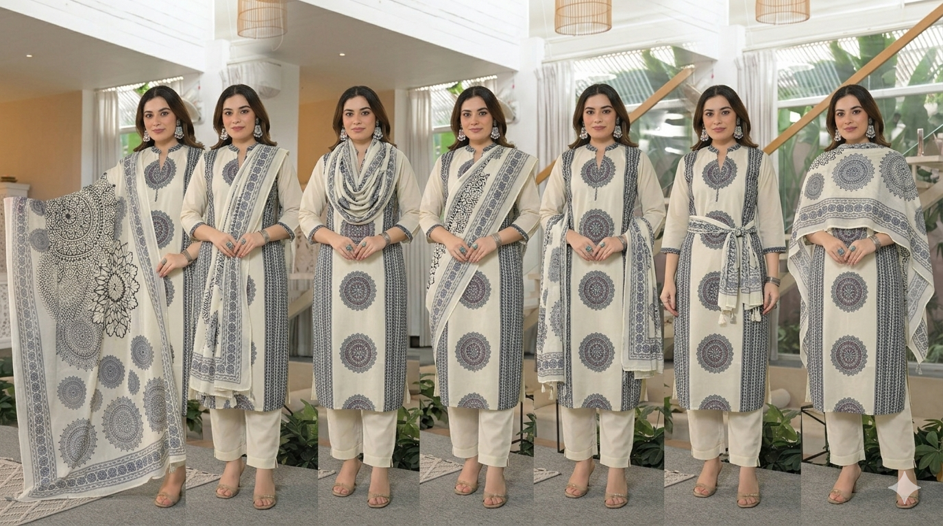 7 Ways To Style Your Dupatta With A Kurti