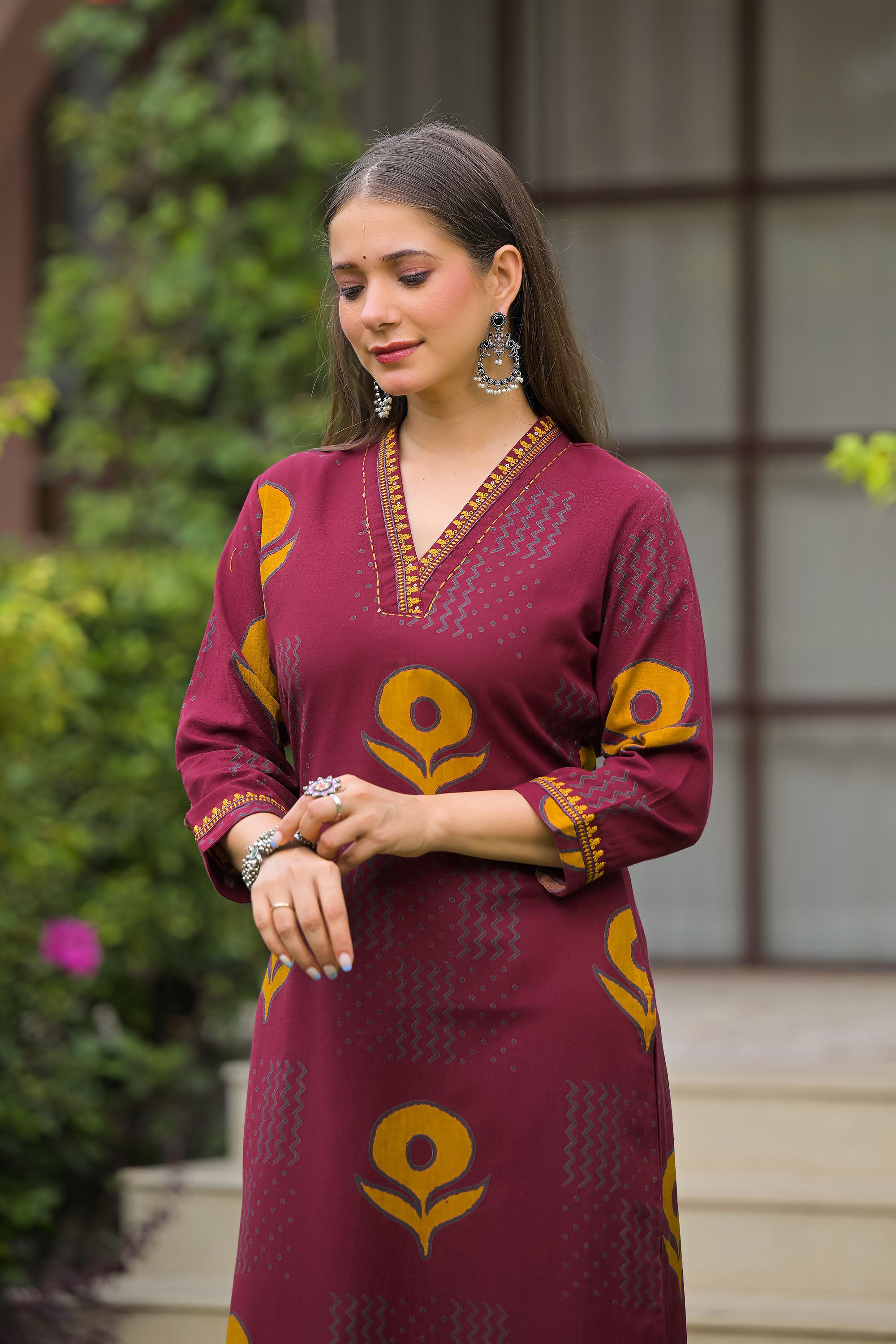 Gulmohar Printed Cotton Kurta Pant Set