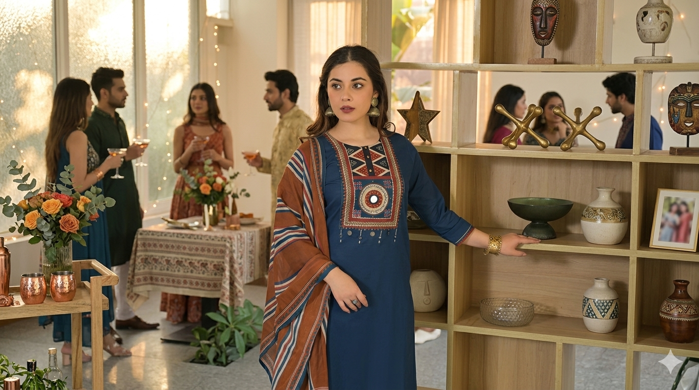 Ethnic Outfits for Slim Girls: What to Wear to a Party?