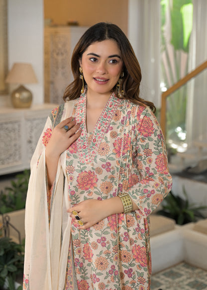 Gulnaar Soft Cotton Floral Suit Set