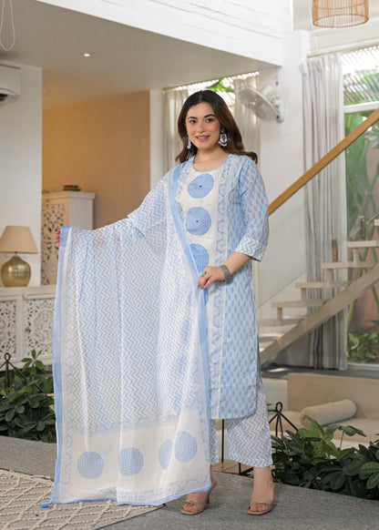 Gulnaar Soft Cotton Floral Suit Set