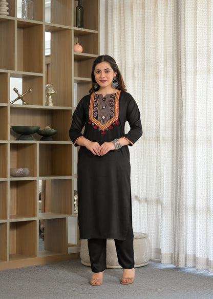 Noor Mahal Gajji Silk Suit Set with Printed Dupatta