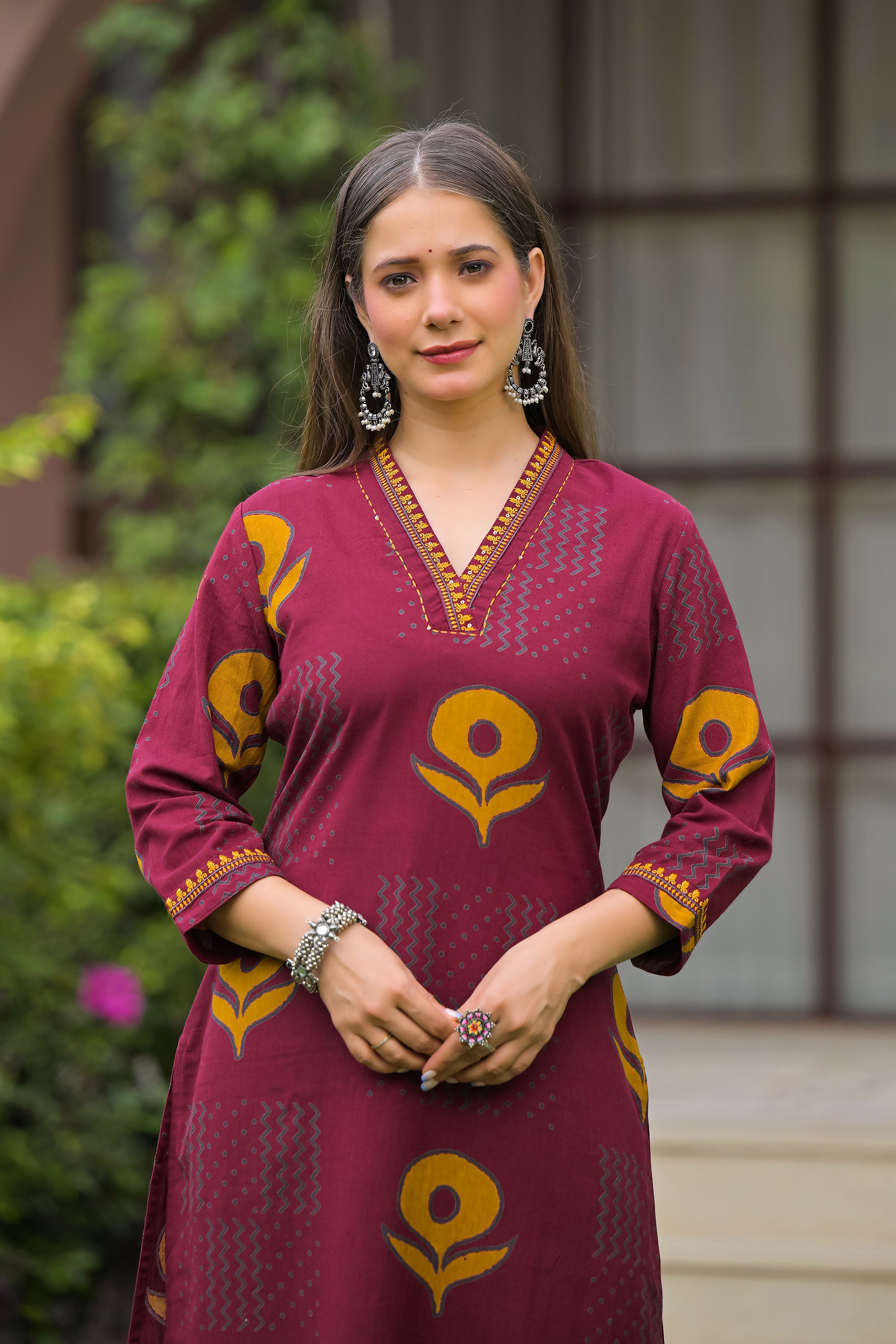 Gulmohar Printed Cotton Kurta Pant Set