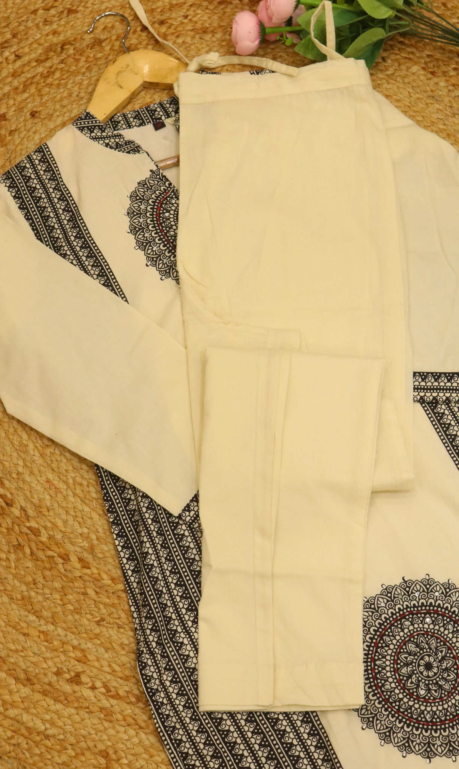 Ivory Mandala Grace Cotton Suit Set - Image 5